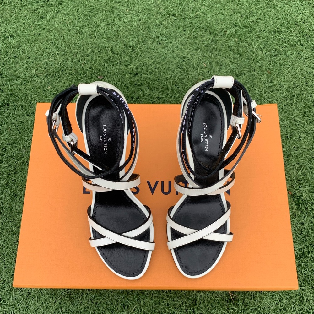 Lv white size 37 heeled sandal